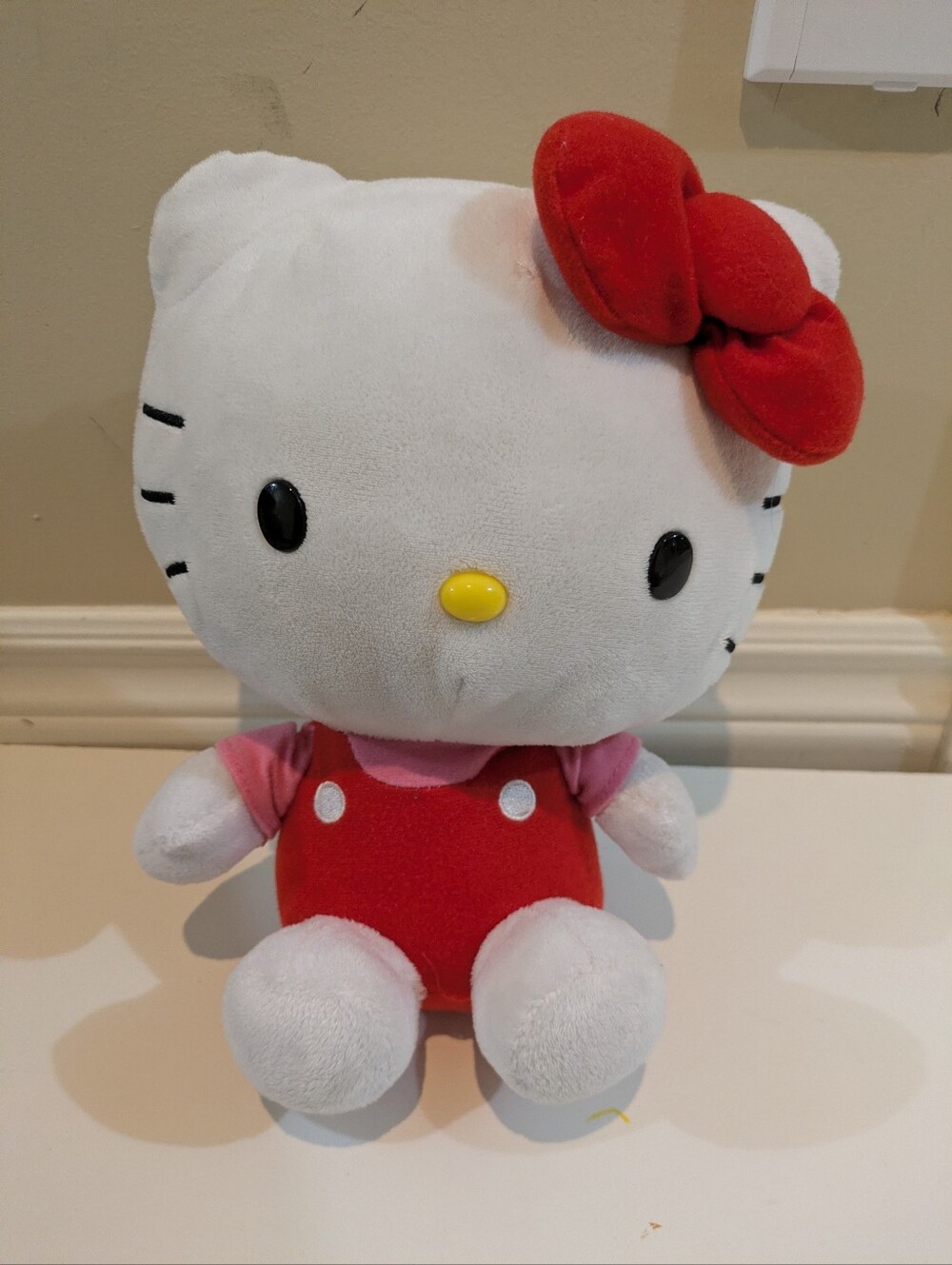 Hello Kitty White Plush with Red Bow and Red Outfit